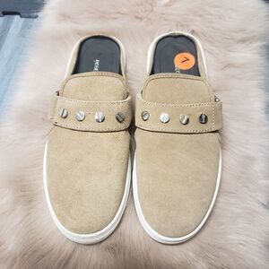 Rebecca Minkoff Taupe Silver Sonia Slip On Sneaker